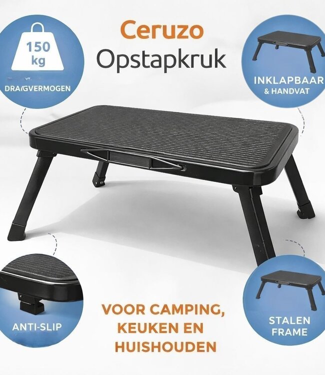 Opstapkruk - Inklapbaar - Camping - Caravan - Keuken