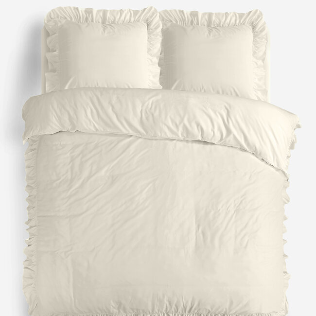 Sleeptime Ruffles Cream 240 × 200/220 - Duvet Cover
