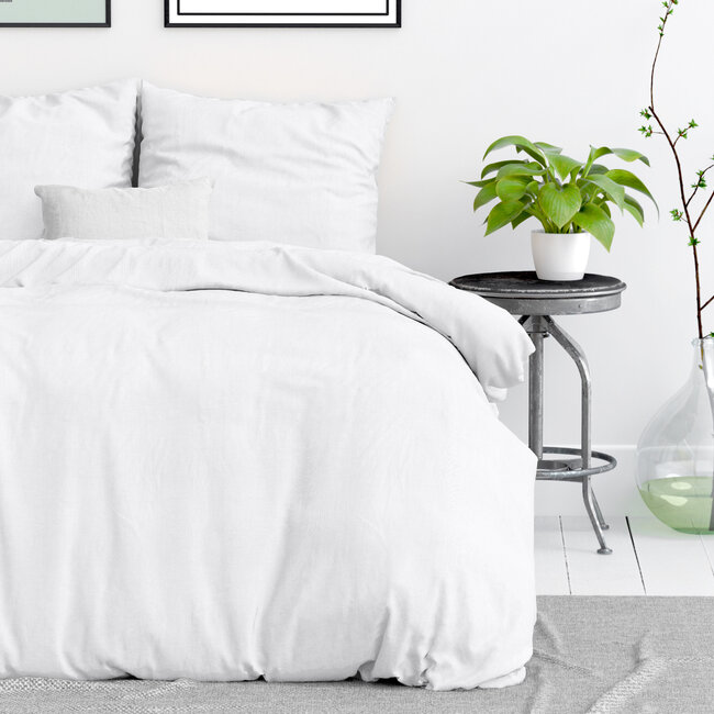 Stonewashed wit 140 x 220