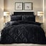 Sleeptime Velvet pintuck black 200 × 200/220 - Duvet Cover