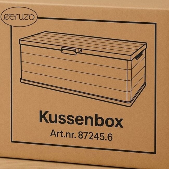 Kussenbox- Opbergbox - 340L- 118x59x57 - Verrijdbaar