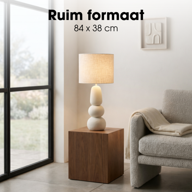 Tafellamp Menko Crème