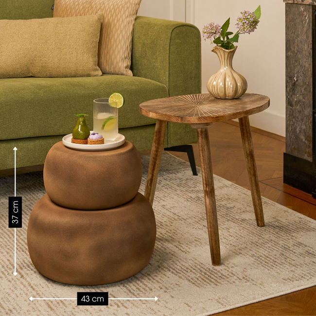 Bijzettafel Zea Bruin