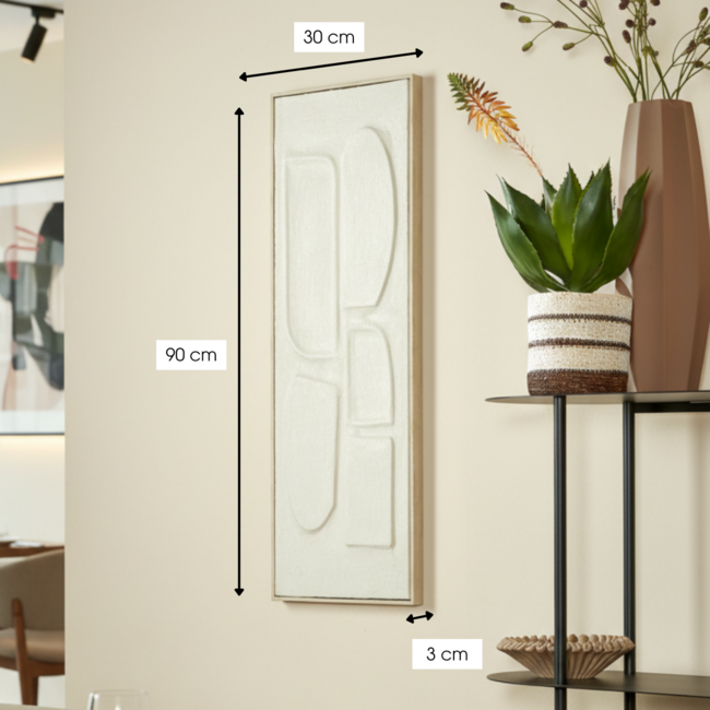 Wanddecoratie  Gebroken wit