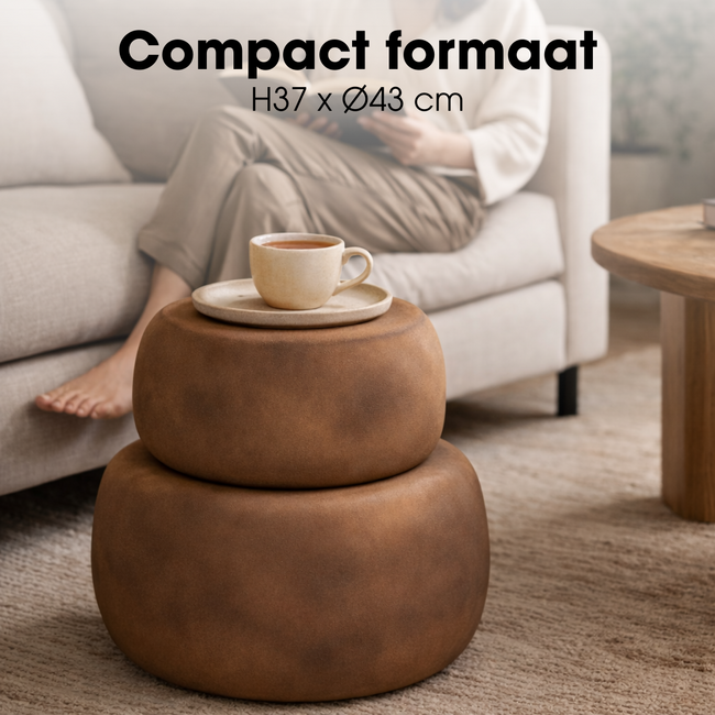 Bijzettafel Zea Bruin