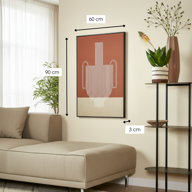 Mica Decorations Wanddekoration - Dunkelbraun - L90 × B60 × H3 cm