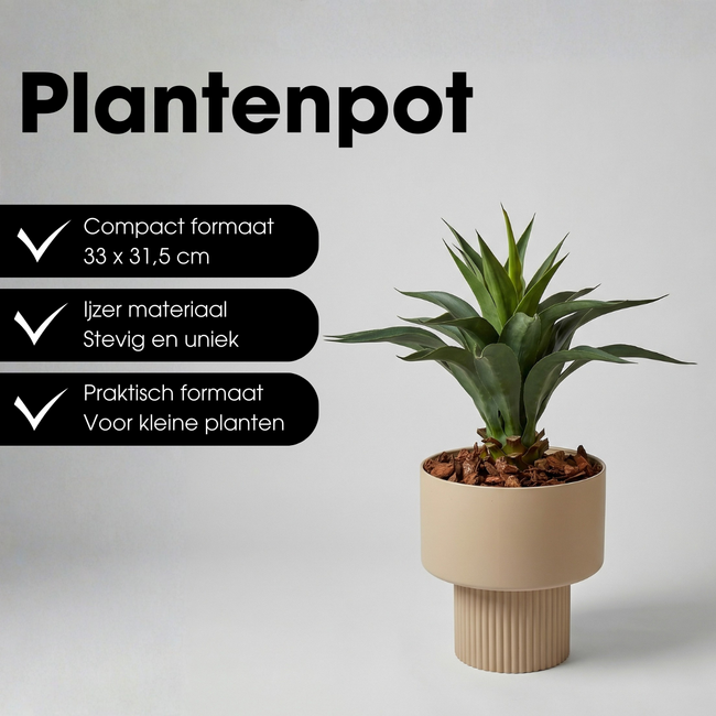 Bloempot binnen Lux Lichtbruin