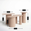Mica Decorations Lux Iron Side Tables - Light Brown - Set of 3