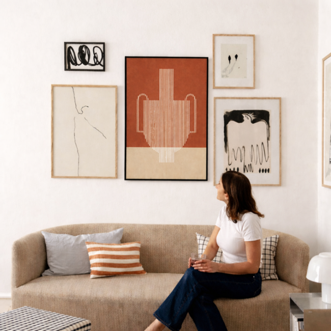 Wanddecoratie  Donkerbruin