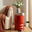Mica Decorations Mart Beistelltisch aus Eisen - Rot - H46 × Ø30 cm