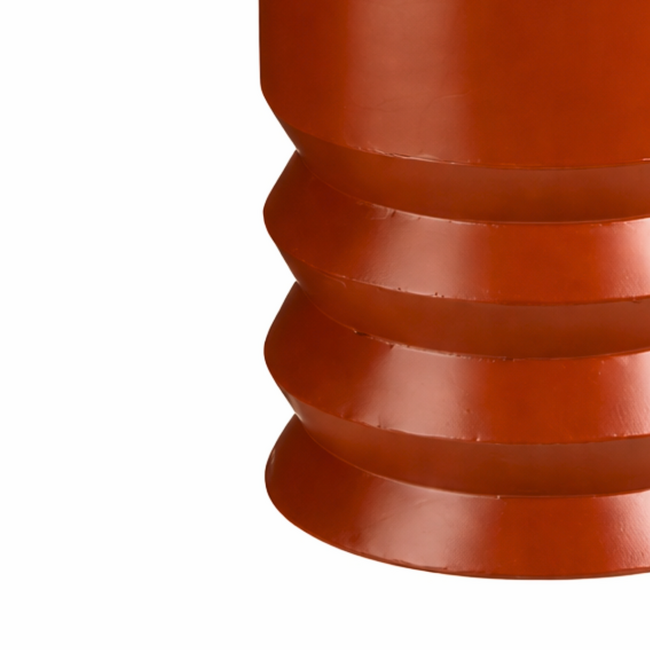 Mica Decorations Mart Beistelltisch aus Eisen - Rot - H46 × Ø30 cm