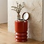 Mica Decorations Mart Beistelltisch aus Eisen - Rot - H46 × Ø30 cm