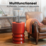 Mica Decorations Mart Beistelltisch aus Eisen - Rot - H46 × Ø30 cm