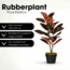 Mica Decorations Künstlicher Gummibaum - Rot - H90 × Ø70 cm