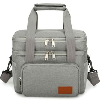 Ceruzo Isolierte Kühltasche - Lunch-Tasche, 14 L - Grau