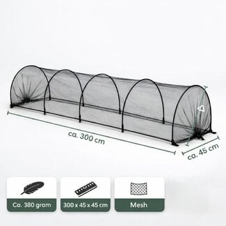 Ceruzo Kweektunnel Insectennet- 3 Meter - Opvouwbaar - tegen Ongedierte