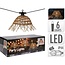 Rattan Outdoor String Lights 6 Bulbs – Warm White LED – Garden Lights IP44