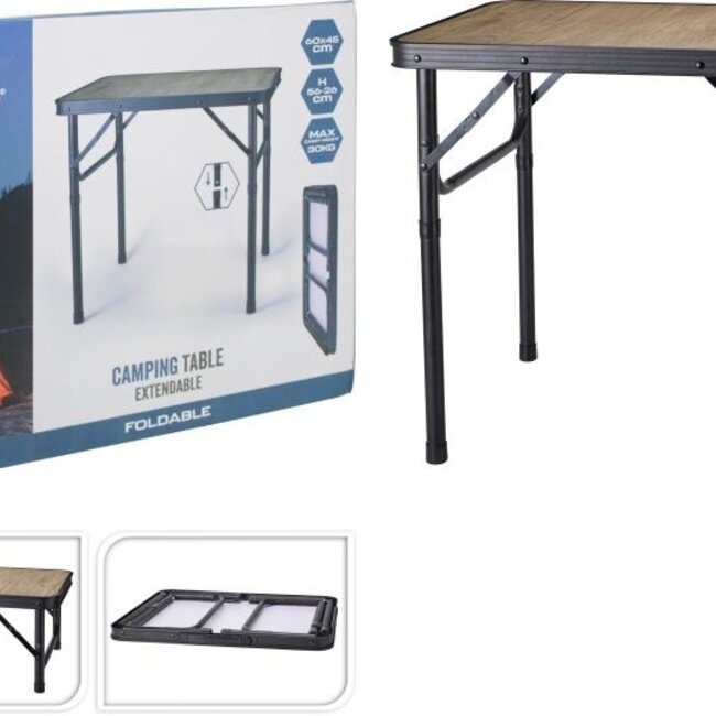 Campingtafel - 60x45 cm - Hoogte verstelbaar