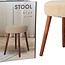 Trends4You Bijzetkrukje - creme wit - 45cm