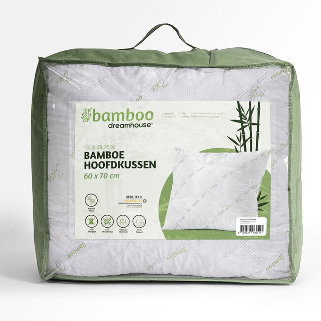 Bamboe Hoofdkussen Wit 60 x 70 cm