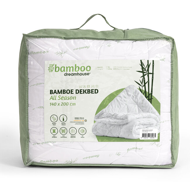 Bali Bamboe Touch dekbed wit 140 x 200