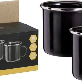 Redcliffs Camping 2x Drinkbekers - Emaille