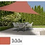 Schaduwdoek driehoek 3x3x3m - terra