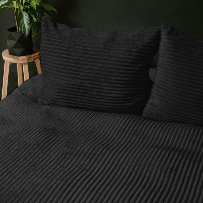 Rib Teddy zwart 140x200/220