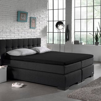 Dreamhouse Jersey-Topper-Spannbettlaken - Schwarz, 190/200 × 200/220 cm