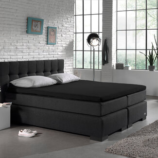 Dreamhouse Jersey-topperhoeslaken zwart 190/200 x 200/220 cm