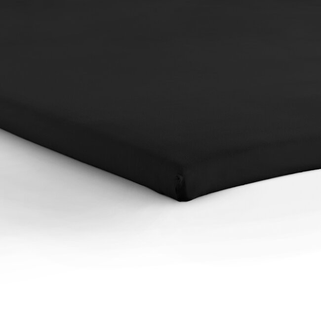 Jersey-topperhoeslaken zwart 190/200 x 200/220 cm