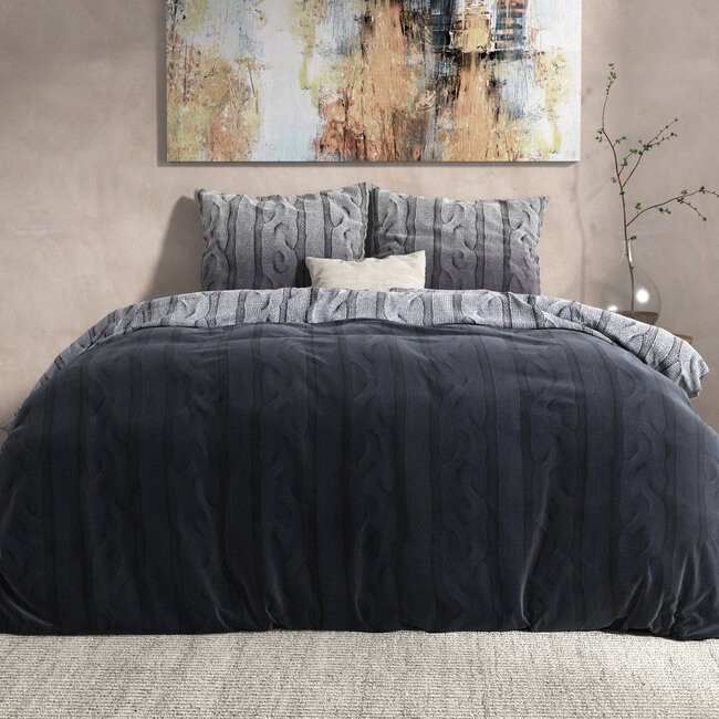 DH Flanel Dante Antraciet 140 x 220