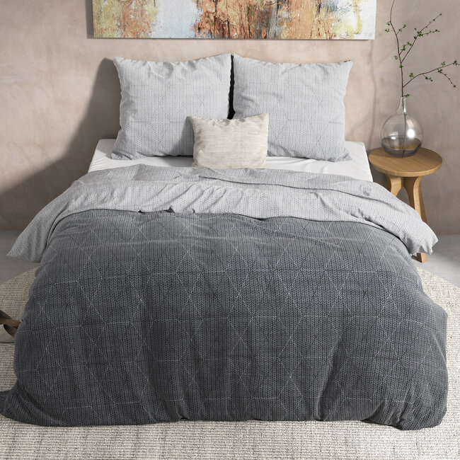 Dreamhouse DH Flannel Quinn Anthracite 240 × 220 - Duvet Cover