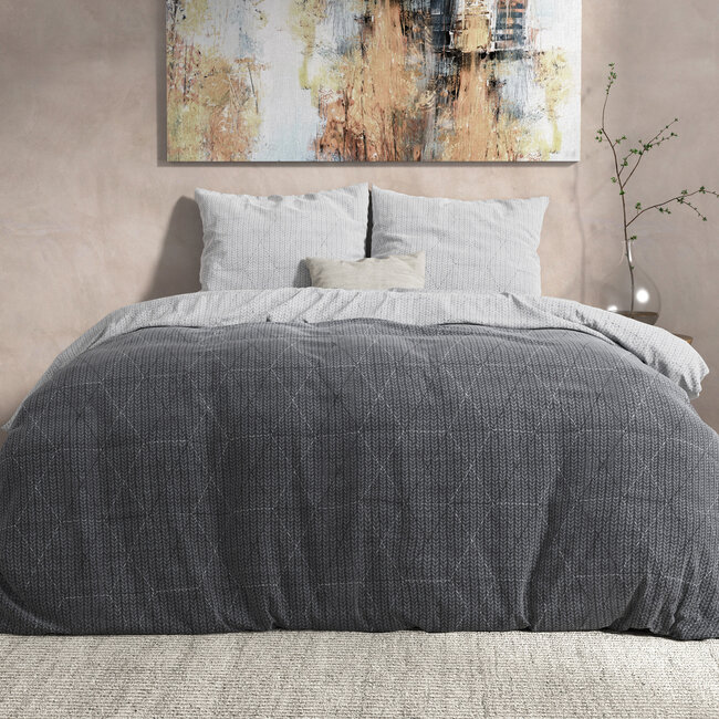 Dreamhouse DH Flannel Quinn Anthracite 240 × 220 - Duvet Cover