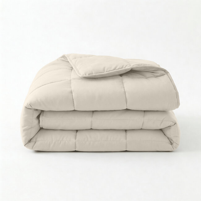 Alles-in-één Lazy dekbed percale beige 240 x 220