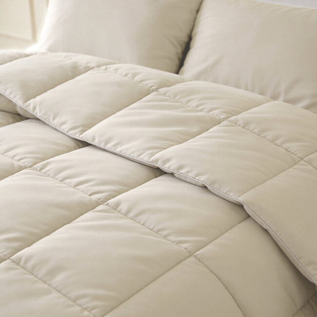 Alles-in-één Lazy dekbed percale beige 240 x 220