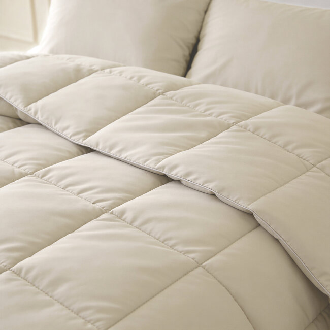 Alles-in-één Lazy dekbed percale beige 240 x 220