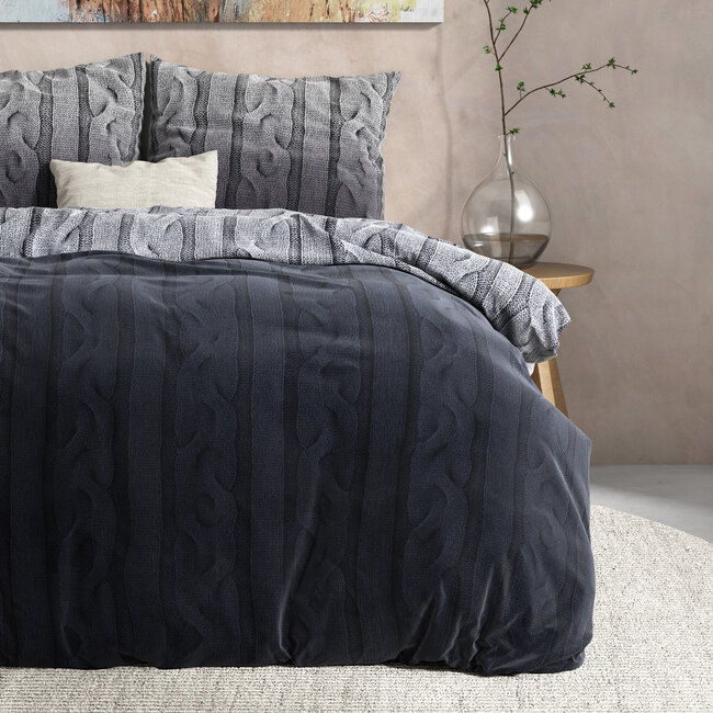 DH Flanel Dante Antraciet 200 x 220