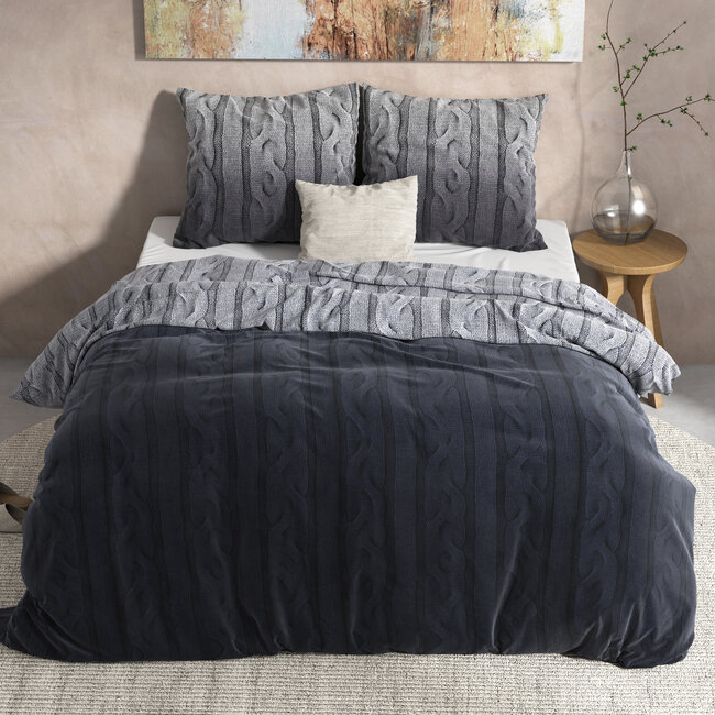 DH Flanel Dante Antraciet 200 x 220