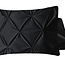 Fluwelen pintuck kussenslopen set van 2 zwart 60 x 70 cm
