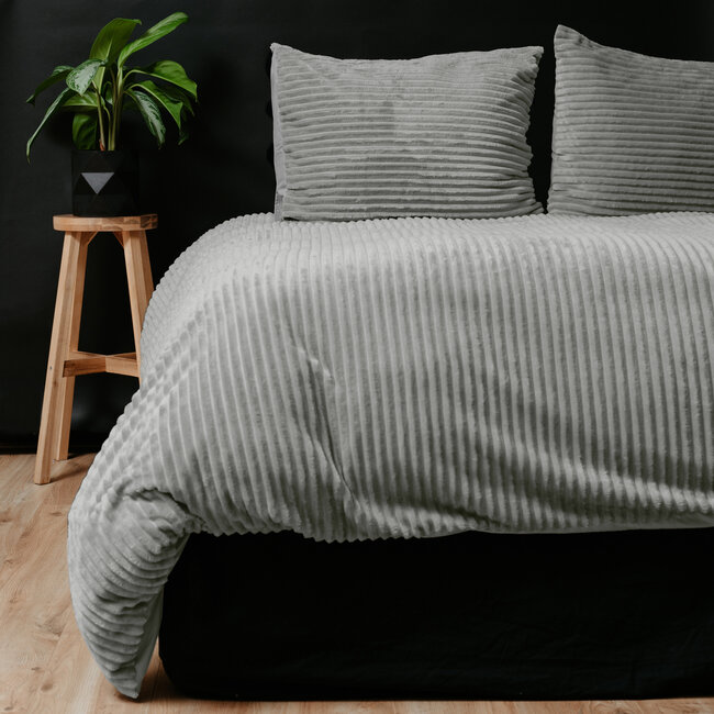 Rib-teddy grijs 240 x 200/220