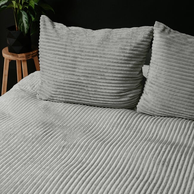 Rib-teddy grijs 240 x 200/220