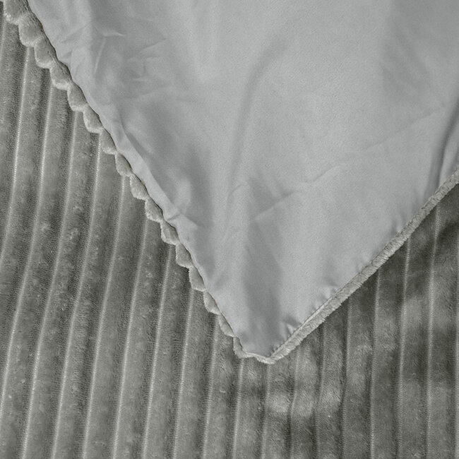 Rib-teddy grijs 240 x 200/220