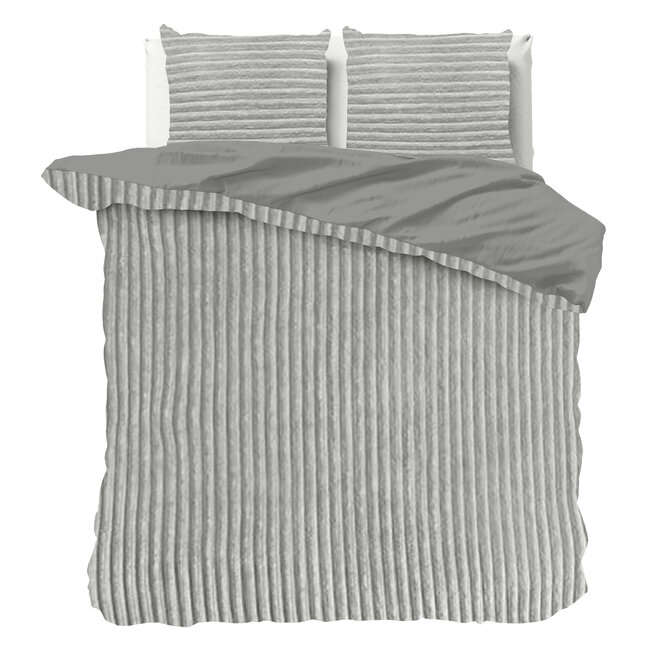 Rib-teddy grijs 240 x 200/220