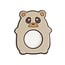 Nuuroo Molly Panda Silicone Teether - Cobblestone