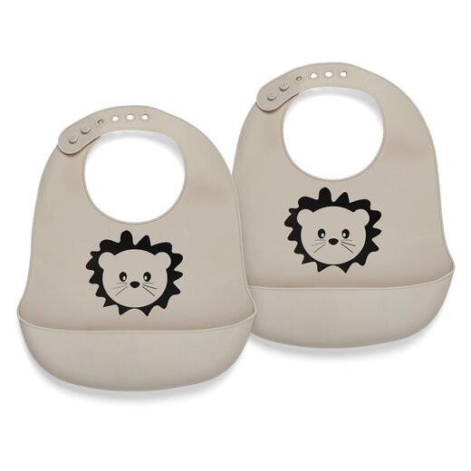 Nuuroo Alfie siliconen korte slabbetje 2-pack met print