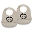 Alfie siliconen korte slabbetje 2-pack met print