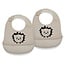 Nuuroo Alfie Silikon-Lätzchen mit Print - 2er-Set - Cobblestone