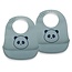 Nuuroo Alfie siliconen korte slabbetje 2-pack met print