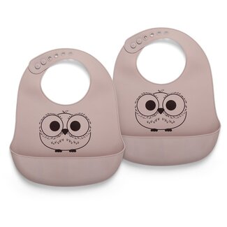 Nuuroo Alfie siliconen korte slabbetje 2-pack met print